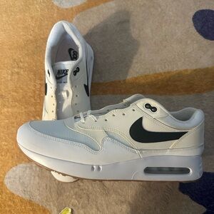 Nike Air Max 1 Golf Leather Sneakers - White/Black